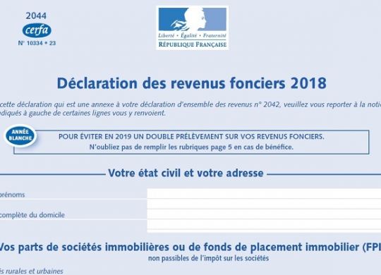 declaration revenu fonciers